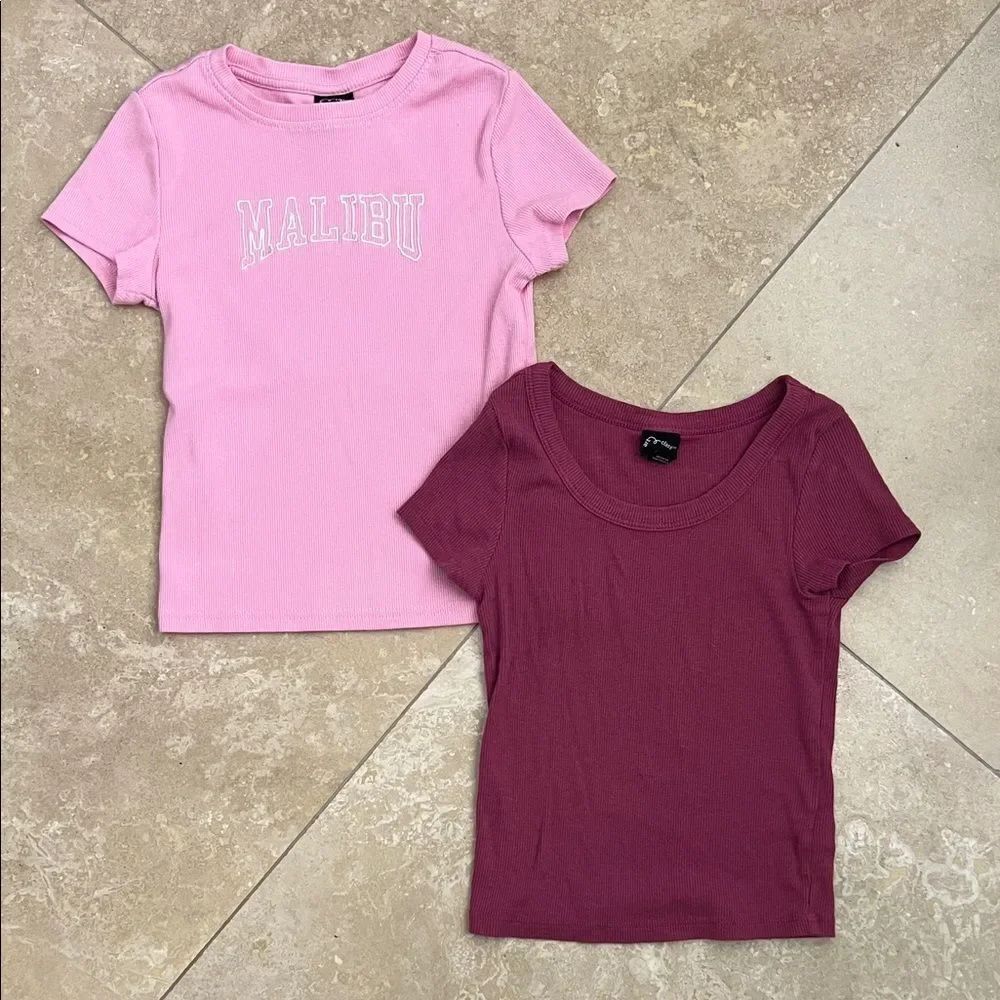Art Class Pink and Burgundy Kids T-Shirts Bundle